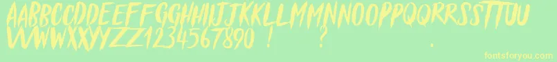 Blessed Believer   Demo Font – Yellow Fonts on Green Background