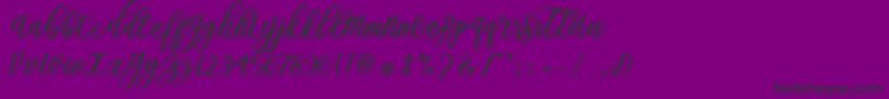 fuente Blessed Script – Fuentes Negras Sobre Fondo Morado