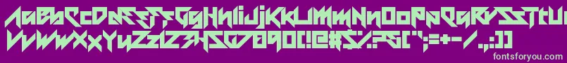 Blessings of Babylon Font – Green Fonts on Purple Background