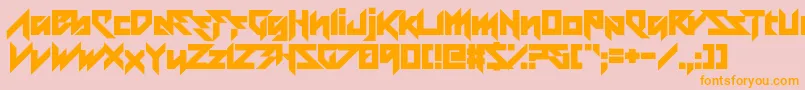Blessings of Babylon Font – Orange Fonts on Pink Background
