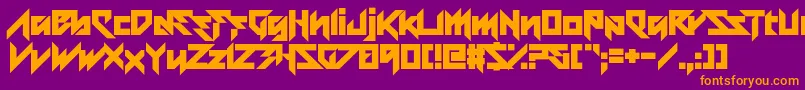 Blessings of Babylon Font – Orange Fonts on Purple Background