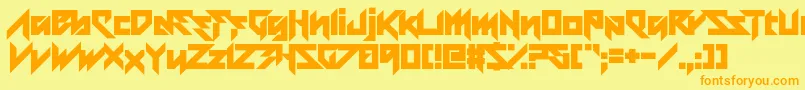 Blessings of Babylon Font – Orange Fonts on Yellow Background