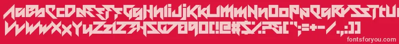 Blessings of Babylon Font – Pink Fonts on Red Background