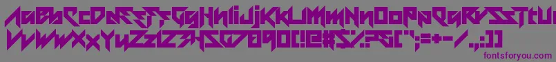 フォントBlessings of Babylon – 紫色のフォント、灰色の背景