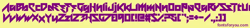 Blessings of Babylon Font – Purple Fonts on Yellow Background