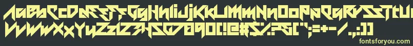 Blessings of Babylon Font – Yellow Fonts on Black Background