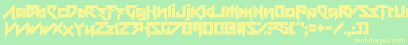 Blessings of Babylon Font – Yellow Fonts on Green Background