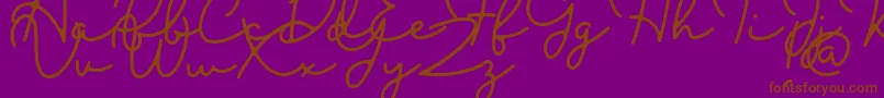 Blesson-Schriftart – Braune Schriften auf violettem Hintergrund