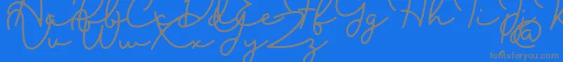 Blesson-Schriftart – Graue Schriften auf blauem Hintergrund