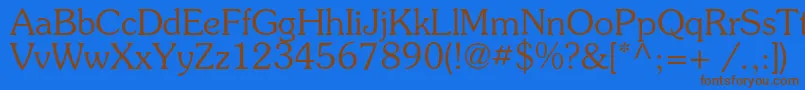 Souvenirc Font – Brown Fonts on Blue Background