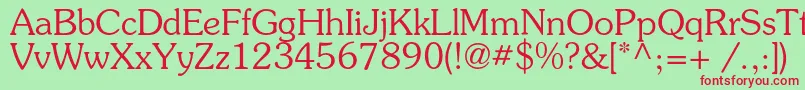 Souvenirc Font – Red Fonts on Green Background