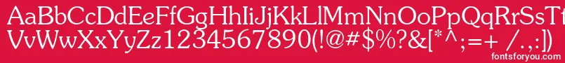 Souvenirc Font – White Fonts on Red Background