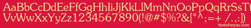 Souvenirc Font – Yellow Fonts on Red Background