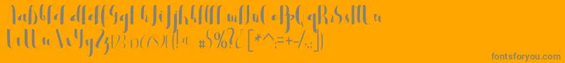 フォントblester – オレンジの背景に灰色の文字