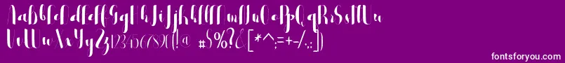 フォントblester – 紫の背景に白い文字