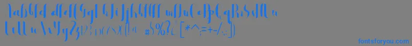 フォントblester – 灰色の背景に青い文字