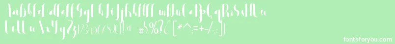 フォントblester – 緑の背景に白い文字