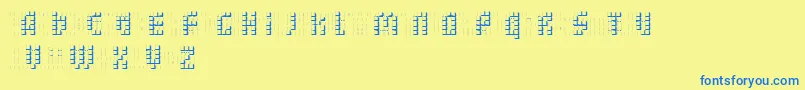 bleuck   dker Font – Blue Fonts on Yellow Background