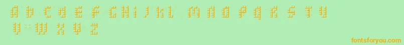bleuck   dker Font – Orange Fonts on Green Background