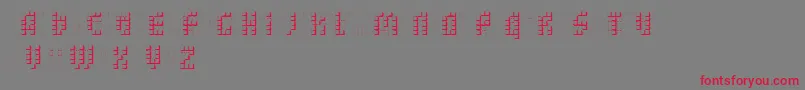 フォントbleuck   dker – 赤い文字の灰色の背景