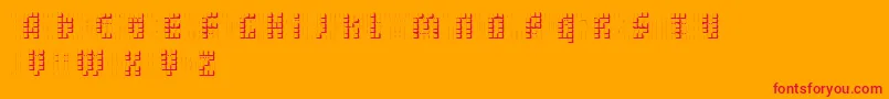 bleuck   dker Font – Red Fonts on Orange Background