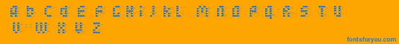 bleuck   reversed   Dker Font – Blue Fonts on Orange Background