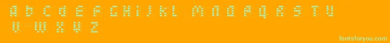 fuente bleuck   reversed   Dker – Fuentes Verdes Sobre Fondo Naranja