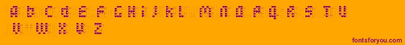 bleuck   reversed   Dker-Schriftart – Violette Schriften auf orangefarbenem Hintergrund