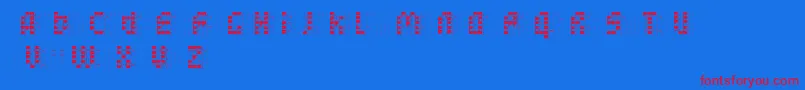 bleuck   reversed   Dker-Schriftart – Rote Schriften auf blauem Hintergrund