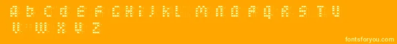 フォントbleuck   reversed   Dker – オレンジの背景に黄色の文字