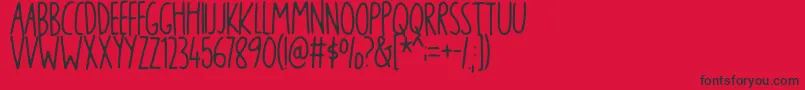 blikfangDEMO Font – Black Fonts on Red Background