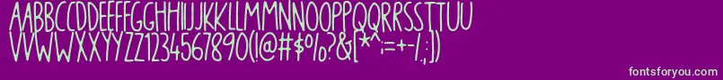 blikfangDEMO Font – Green Fonts on Purple Background