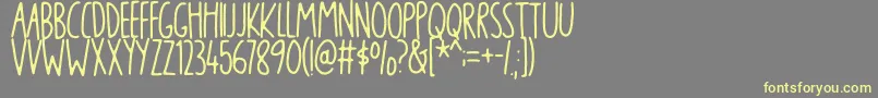 blikfangDEMO-Schriftart – Gelbe Schriften auf grauem Hintergrund