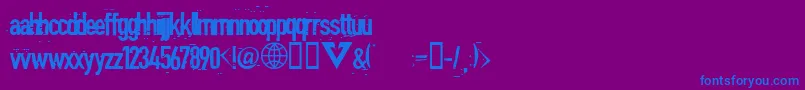 blind    Font – Blue Fonts on Purple Background