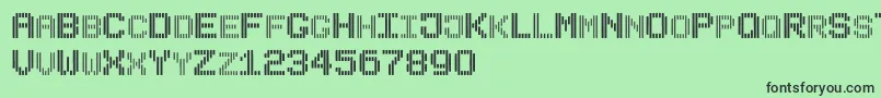 BLINDSH Font – Black Fonts on Green Background