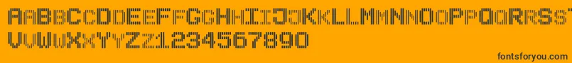 BLINDSH Font – Black Fonts on Orange Background