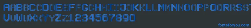 BLINDSH Font – Blue Fonts on Black Background