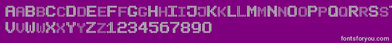 BLINDSH Font – Green Fonts on Purple Background