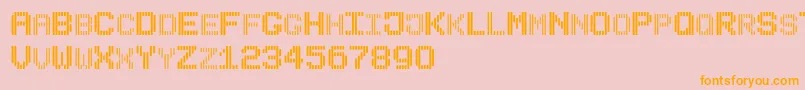 BLINDSH Font – Orange Fonts on Pink Background