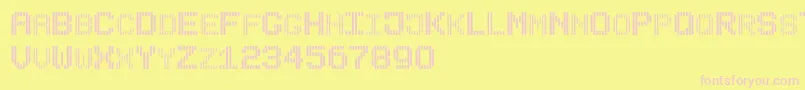 BLINDSH Font – Pink Fonts on Yellow Background