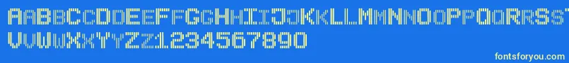BLINDSH Font – Yellow Fonts on Blue Background
