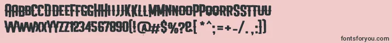 フォントBlink Kiss – ピンクの背景に黒い文字