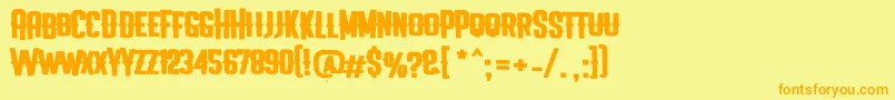 Blink Kiss Font – Orange Fonts on Yellow Background