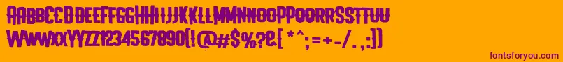 Blink Kiss Font – Purple Fonts on Orange Background