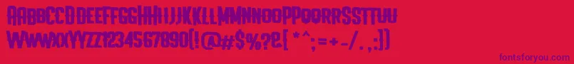 Blink Kiss Font – Purple Fonts on Red Background