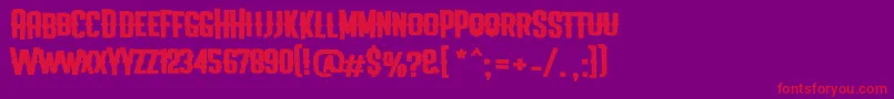 Blink Kiss Font – Red Fonts on Purple Background