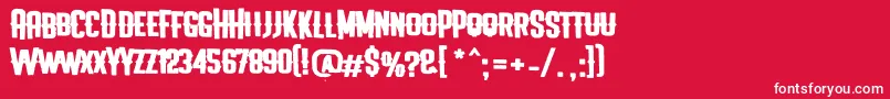 フォントBlink Kiss – 赤い背景に白い文字