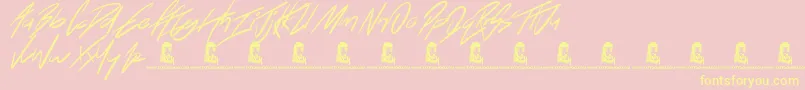 Blinkets Font – Yellow Fonts on Pink Background