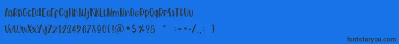 BLINKIES Font – Black Fonts on Blue Background