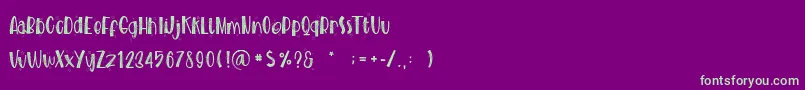Шрифт BLINKIES – зелёные шрифты на фиолетовом фоне